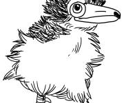 Coloriage Poussin h&eacute;ron
