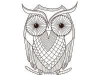 Coloriage Hibou mandala pour enfant