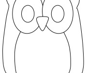 Coloriage et dessins gratuit Hibou simple à imprimer