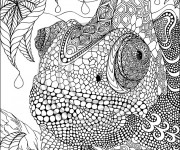 Coloriage Iguane mandala