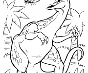 Coloriage Dinosaure et Abeille
