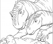 Coloriage Dinosaure et son petit