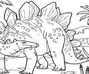 Coloriage dinosaure géant