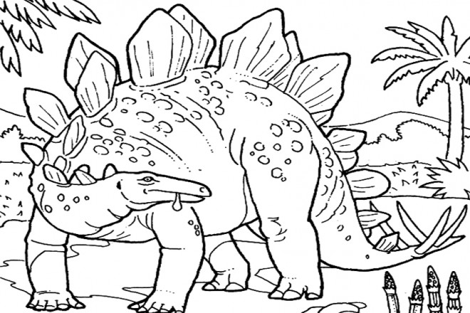 Coloriage et dessins gratuits dinosaure géant à imprimer