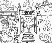 Coloriage Image de Jurassic Park