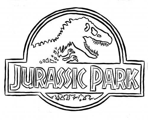 Coloriage Logo Jurassic Park Dessin Gratuit à Imprimer