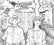 Coloriage et dessins gratuit Logo Jurassic World à imprimer