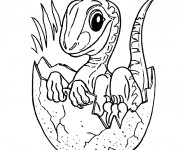 Coloriage Nouveau né dinosaure