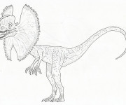 Coloriage Un dinosaure faible