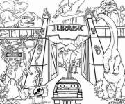 Coloriage Bienvenue dans Jurassic World