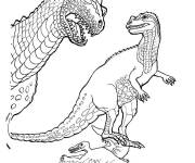 Coloriage C&eacute;ratosaure et Pt&eacute;ranodon de Jurassic World
