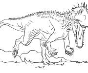 Coloriage et dessins gratuit Dinosaur en courant à imprimer
