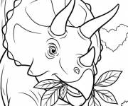 Coloriage Dinosaure de Jurassic World qui mange de l'herbe