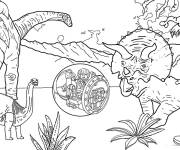 Coloriage Enfants dans le Jurassic World