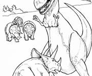 Coloriage Famille des dinosaures de Jurassic World