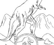 Coloriage Jurassic World en vecteur cp