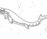 Coloriage et dessins gratuit Jurassic World Mosasaurus facile à imprimer