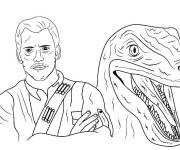 Coloriage et dessins gratuit Le maitre de Raptor de Jurassic World à imprimer