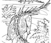 Coloriage Le st&eacute;gosaure dans Jurassic World