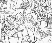 Coloriage Le st&eacute;gosaure du film Jurassic World