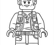 Coloriage Lego h&eacute;ros Jurassic World