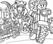 Coloriage Lego Jurassic World en action