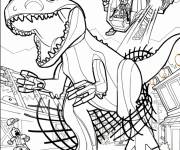 Coloriage Lego Jurassic World en maternelle