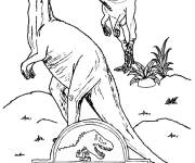 Coloriage Les cr&eacute;atures g&eacute;antes de Jurassic World
