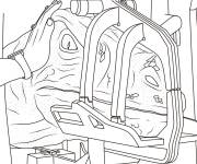 Coloriage Les dinosaures raptors de jack dans Jurassic World