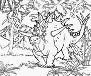 Coloriage Nature et dinosaure de Jurassic World
