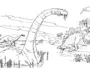 Coloriage Paysage des dinosaures de Jurassic World