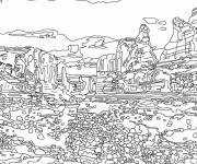 Coloriage Paysage Jurassic World
