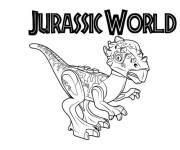 Coloriage et dessins gratuit Petit lego dinosaure de Jurassic World à imprimer