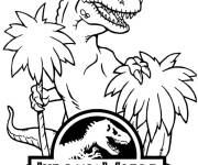 Coloriage et dessins gratuit Poster de Jurassic World à imprimer