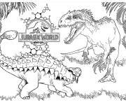 Coloriage Pr&eacute;dateur bip&egrave;de de monde jurassique