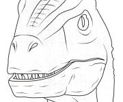 Coloriage Raptor d&eacute;taill&eacute; du film Jurassic World