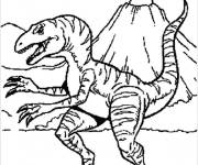 Coloriage Raptor facile de Jurassic World