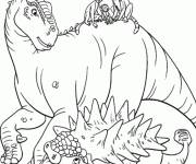 Coloriage Sc&egrave;ne de Jurassic World
