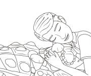 Coloriage Sc&egrave;ne de Jurassic World de cartoon