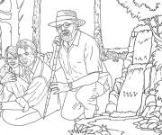 Coloriage Sc&egrave;ne du film Jurassic World d&eacute;taill&eacute;