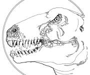 Coloriage T&ecirc;te de Tyrannosaure de Jurassic World