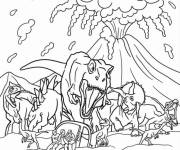 Coloriage Volcan dans Jurassic World
