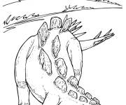 Coloriage Wuerhosaurus Stegosaurid&eacute; de Jurassic World