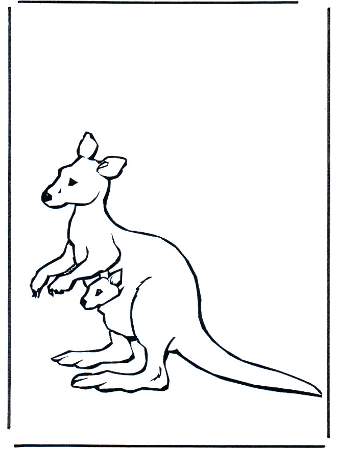 Coloriage et dessins gratuits Kangourou à colorier à imprimer