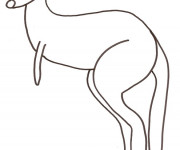 Coloriage Kangourou facile &agrave; colorier