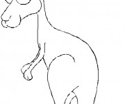 Coloriage Kangourou humoristique