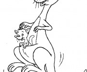 Coloriage Kangourou rigolo