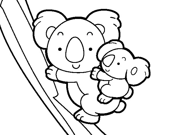 Coloriage Koala Kawaii Facile Dessin Gratuit à Imprimer