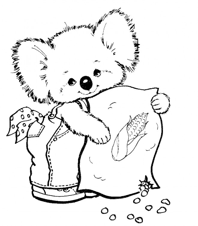 Dessin Kawaii Coloriage A Imprimer De Koala Mignon