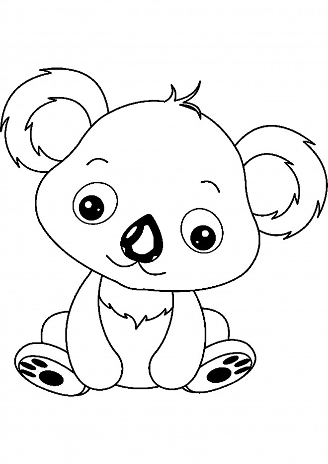 Coloriage Petit Koala En Ligne Dessin Gratuit à Imprimer